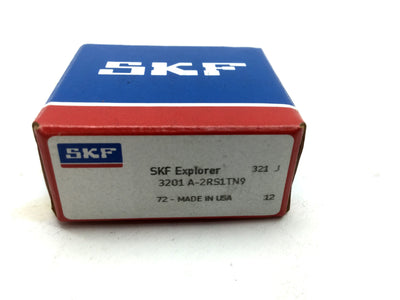 New SKF 3201 A-2RS1TN9 Double Row Angular Contact Bearing ID 12mm OD 32mm W 5/8"