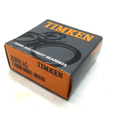 New Timken 203R2 AG Deep Groove Ball Bearing, ID 5/8" OD 40mm W 0.7188"