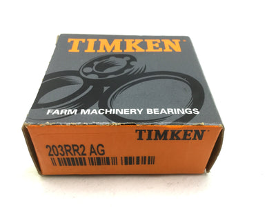 New Timken 203R2 AG Deep Groove Ball Bearing, ID 5/8" OD 40mm W 0.7188"