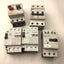 Used Lot of 5 Siemens Circuit Breakers, 3 Poles, Din Rail Mount, Varying Amperages