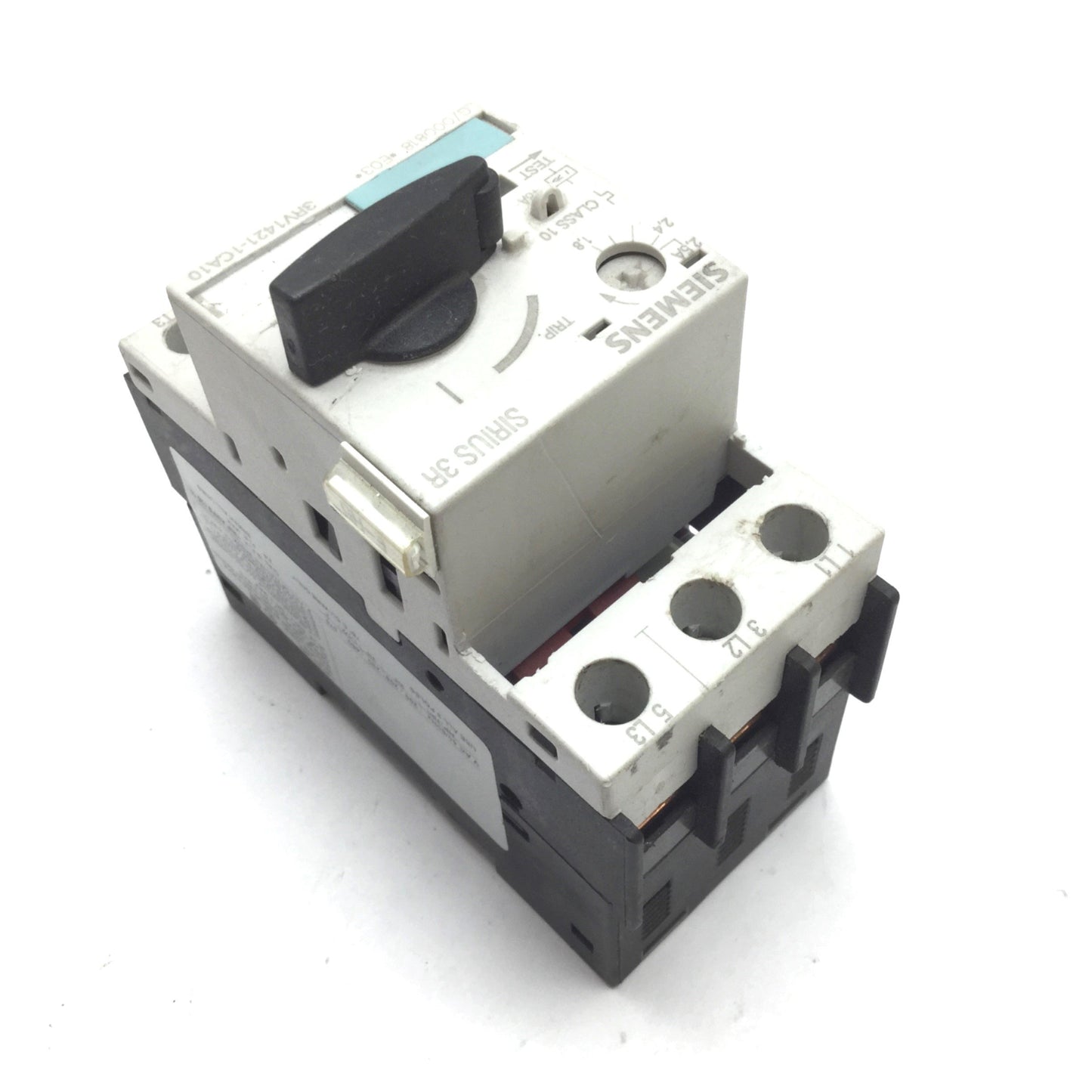 Used Siemens 3RV1421-1CA10 Motor Protection Circuit Breaker, 3-Pole, 1.8-2.5A 690V