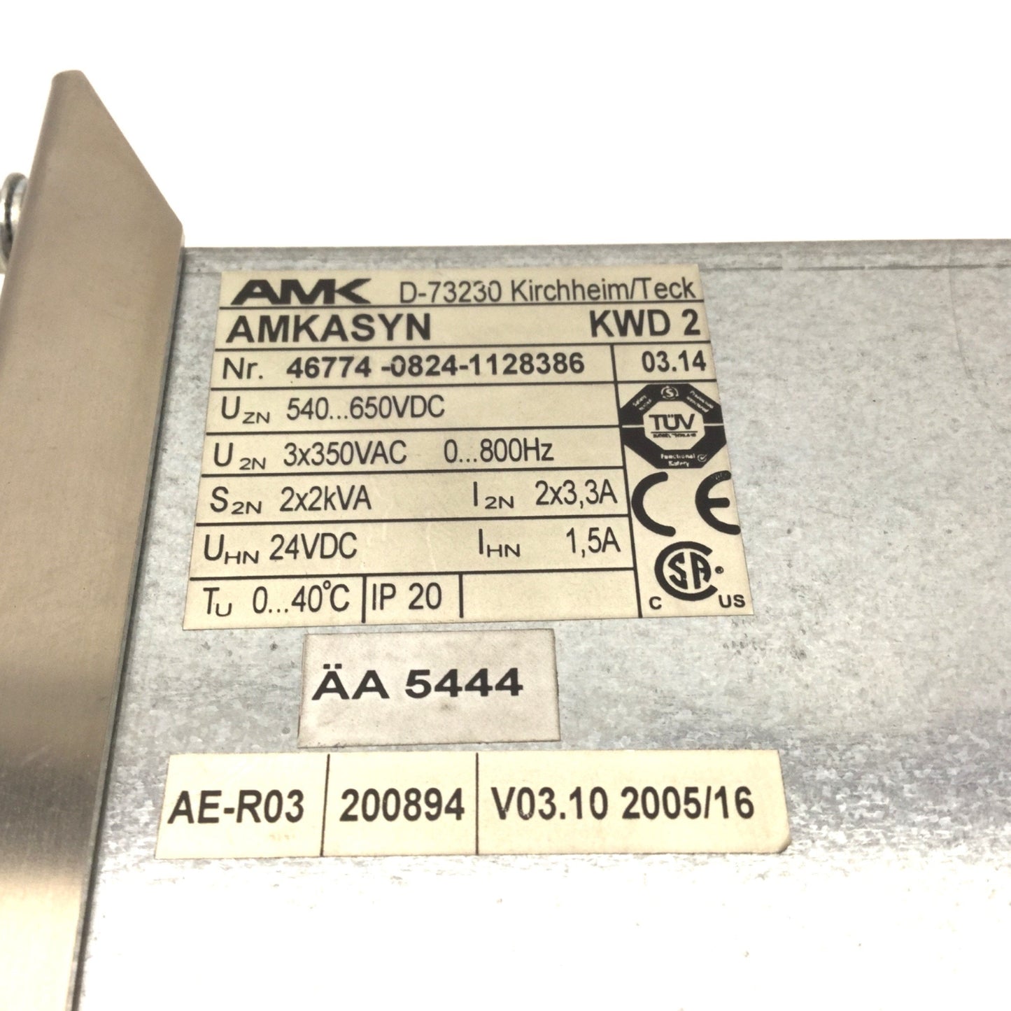 For Parts AMK AMKASYN KWD-2 Double Inverter Module In: 540-650VDC, Out: 3? 350VAC, 0-800Hz