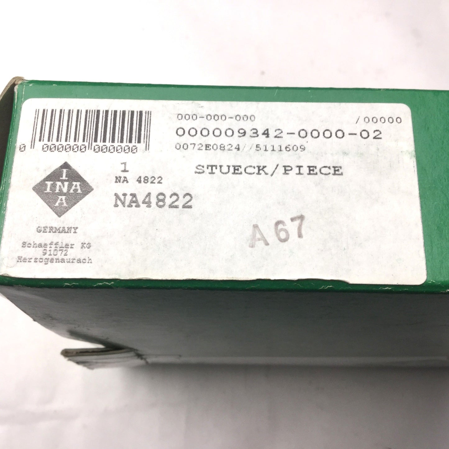 New – Open box INA NA4822 Needle Roller Bearing 110mm Bore, 140mm OD, 30 mm W