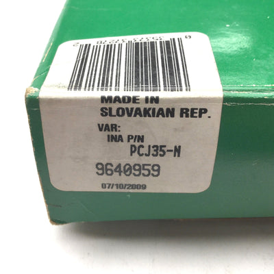 New – Open box New INA PCJ35-N Four-Bolt Flanged Housing Unit, 35mm Bore, 118mm OD, 50.4mm W