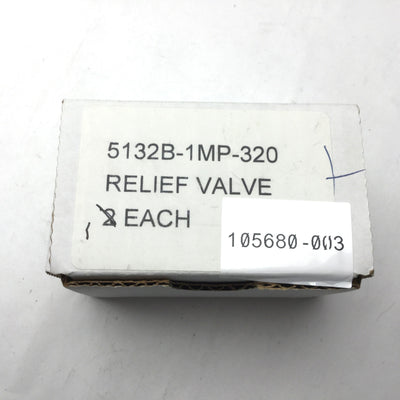 New K Circle 5132B-1MP-320 Relief Valve, 1/8"NPT Input & Output, 10-2400 psig