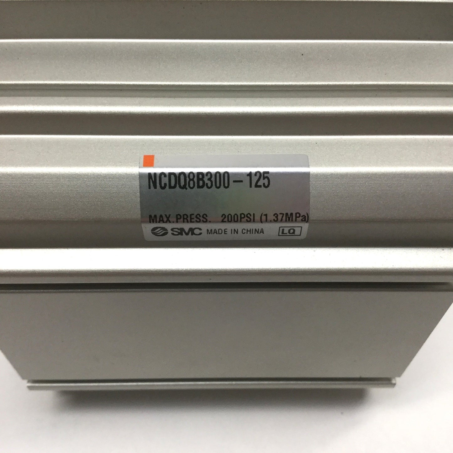 Used SMC NCDQ8B300-125 Compact Pneumatic Cylinder 3" Bore, 1-1/4" Stroke, 1/4" NPT