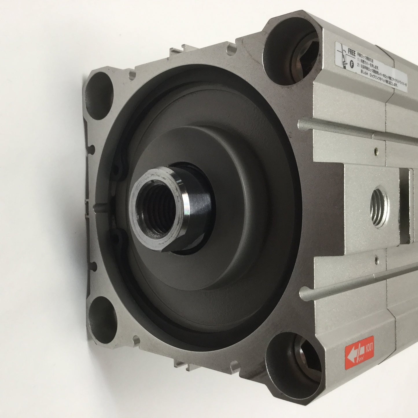 Used SMC CDLQB100-75D-F Compact Cylinder w/ Lock 100mm Bore, 75mm Stroke, Rc 3/8