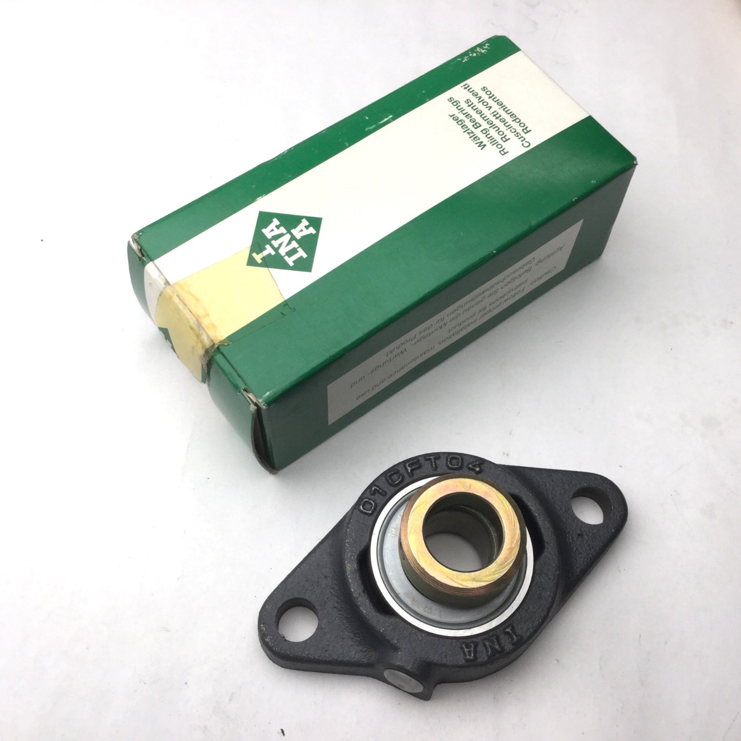 New – Open box New INA PCFT20 Two-Bolt Flanged Housing Unit, 20mm Bore, 112mm OD, 34mm W