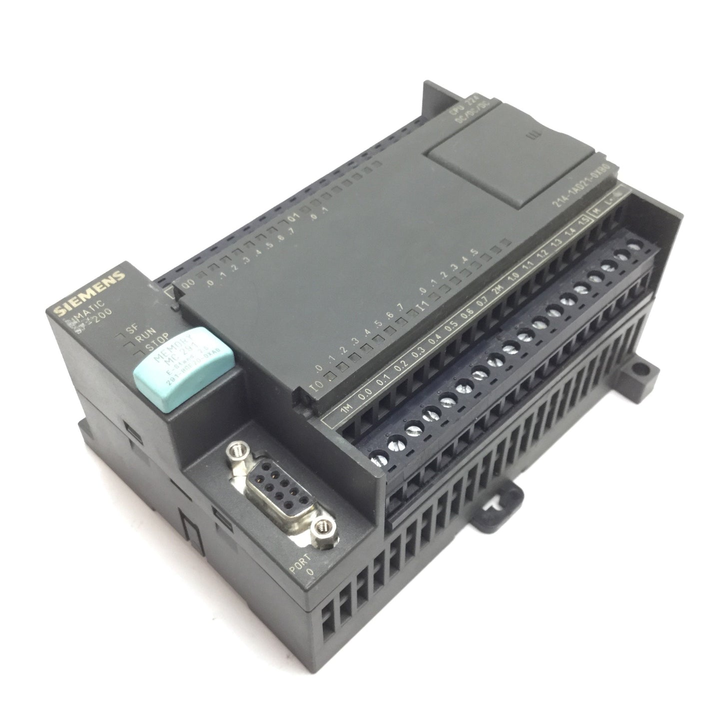Used Siemens 6ES7 214-1AD21-0XB0 SIMATIC PLC CPU I/O Module, 14x Input, 10x Output