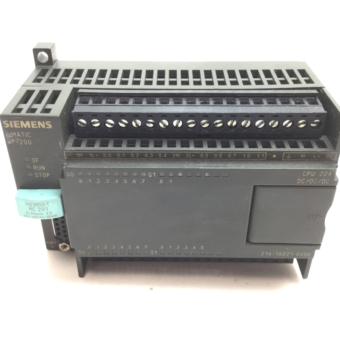 Used Siemens 6ES7 214-1AD21-0XB0 SIMATIC PLC CPU I/O Module, 14x Input, 10x Output