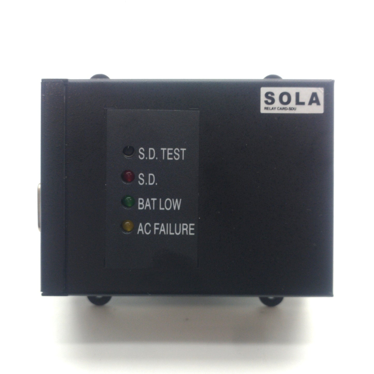 Used SOLA RELAYCARD-SDU UPS Alarm Relay Box, 2x Relays, RJ11 Power Connector, 12VDC
