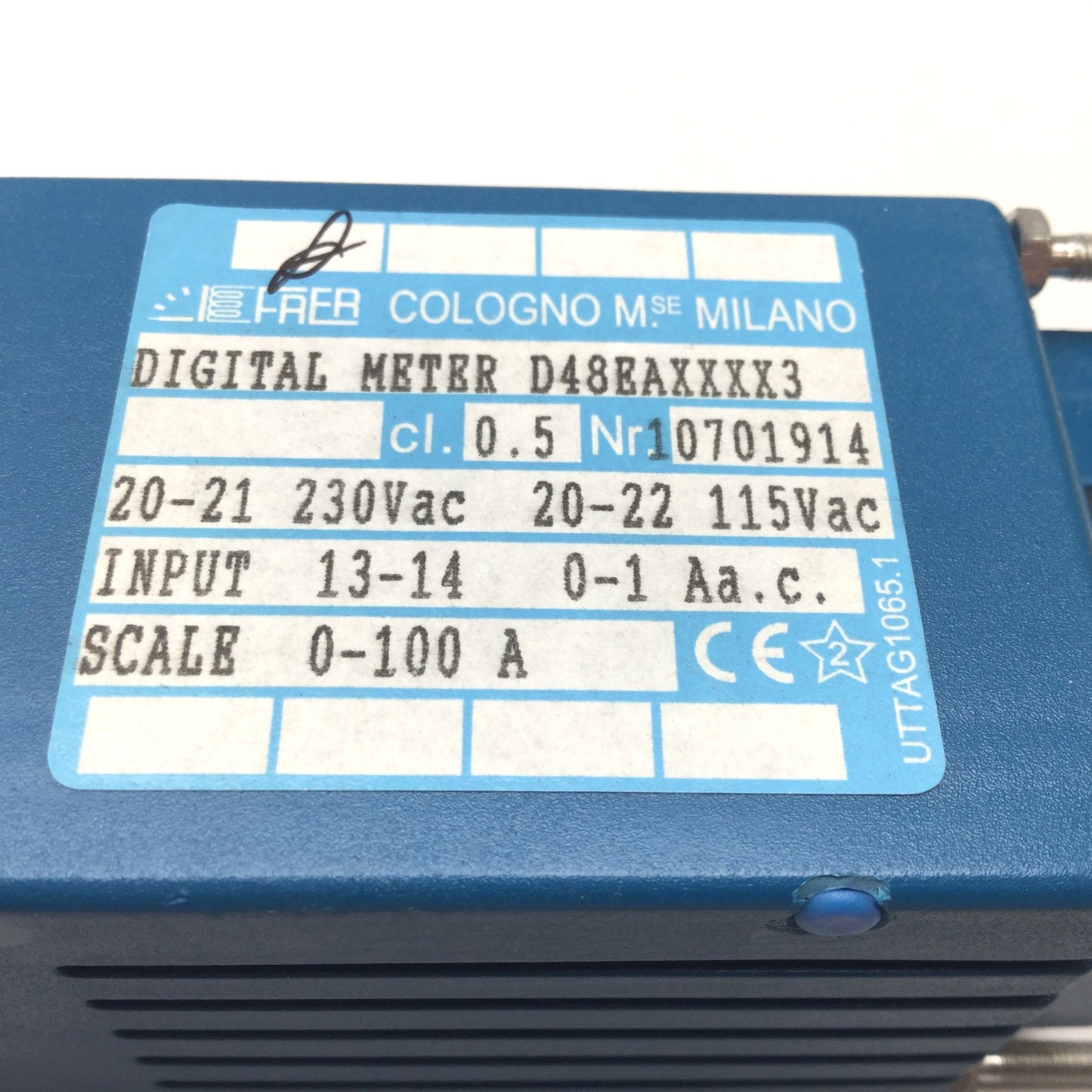 New – Open box FRER D48EAXXXX3 Digital Meter, Scale: 0-100A, Input: 0-1A, 115VAC/230VAC