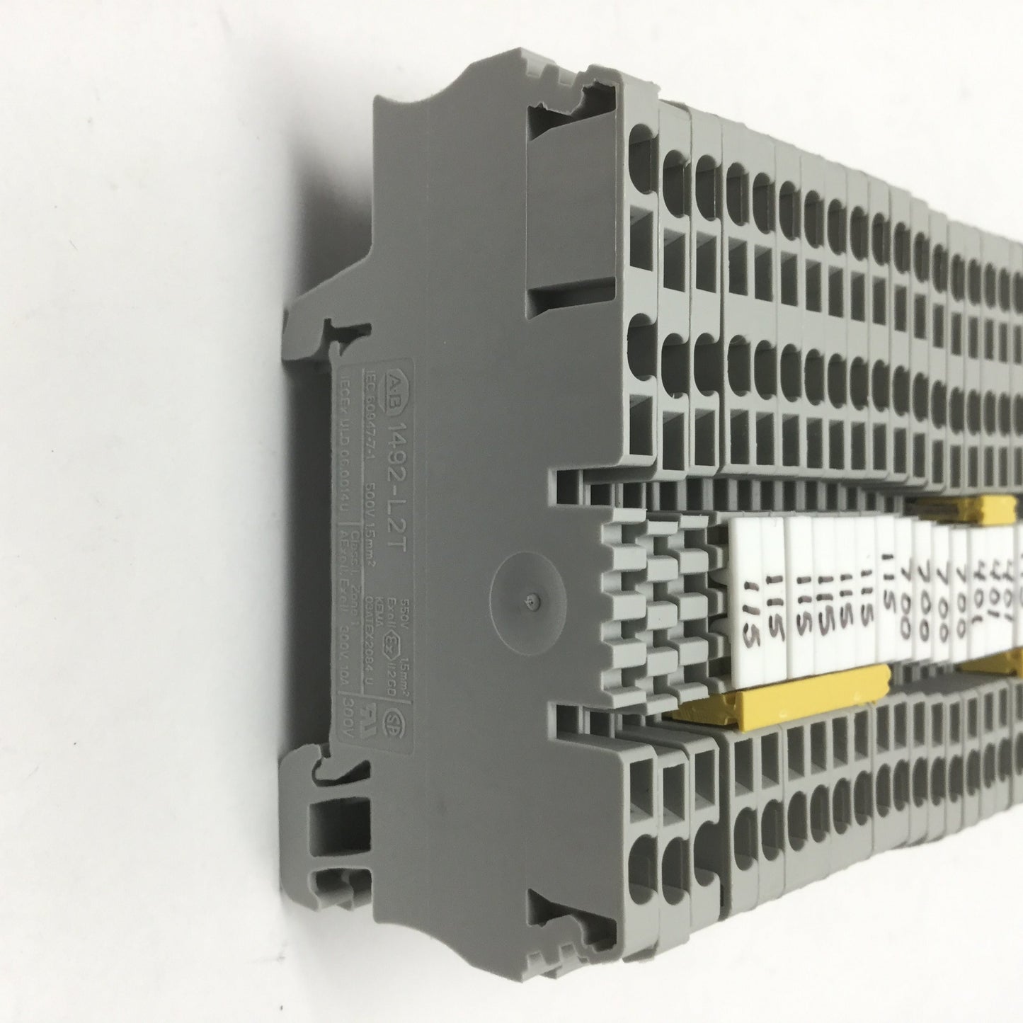 Used Lot of 20 Allen-Bradley 1492-L2T Feed-Thru Terminal Blocks 2-Connector, 300V 15A