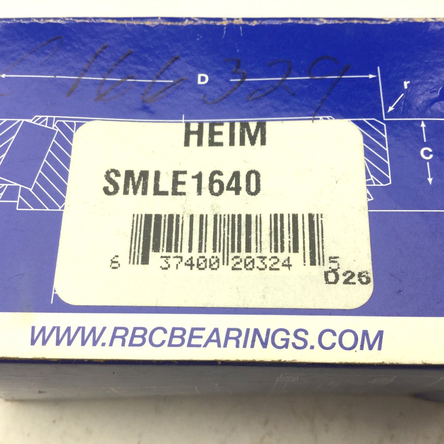 New – Open box Schaublin SMLE1640 Spherical Rod End Grade: Precision Bore: 16mm, Thread: M16 x2