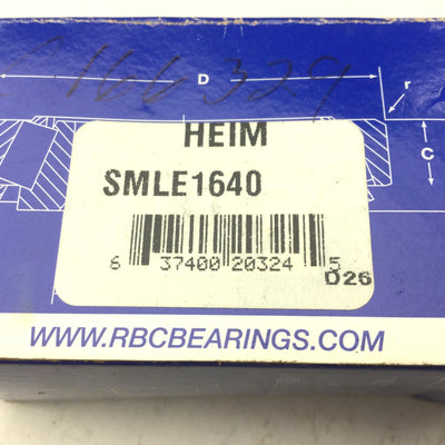 New – Open box Schaublin SMLE1640 Spherical Rod End Grade: Precision Bore: 16mm, Thread: M16 x2