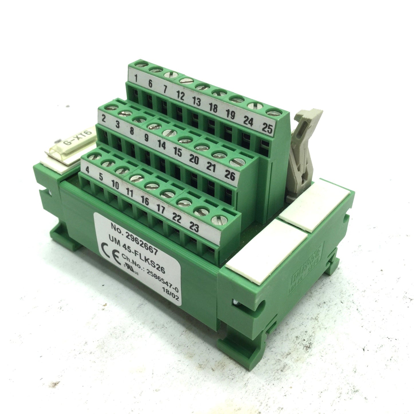 Used Phoenix Contact UM 45-FLKS26 Breakout Board IDC26 26-Pin Male to Screw Terminals