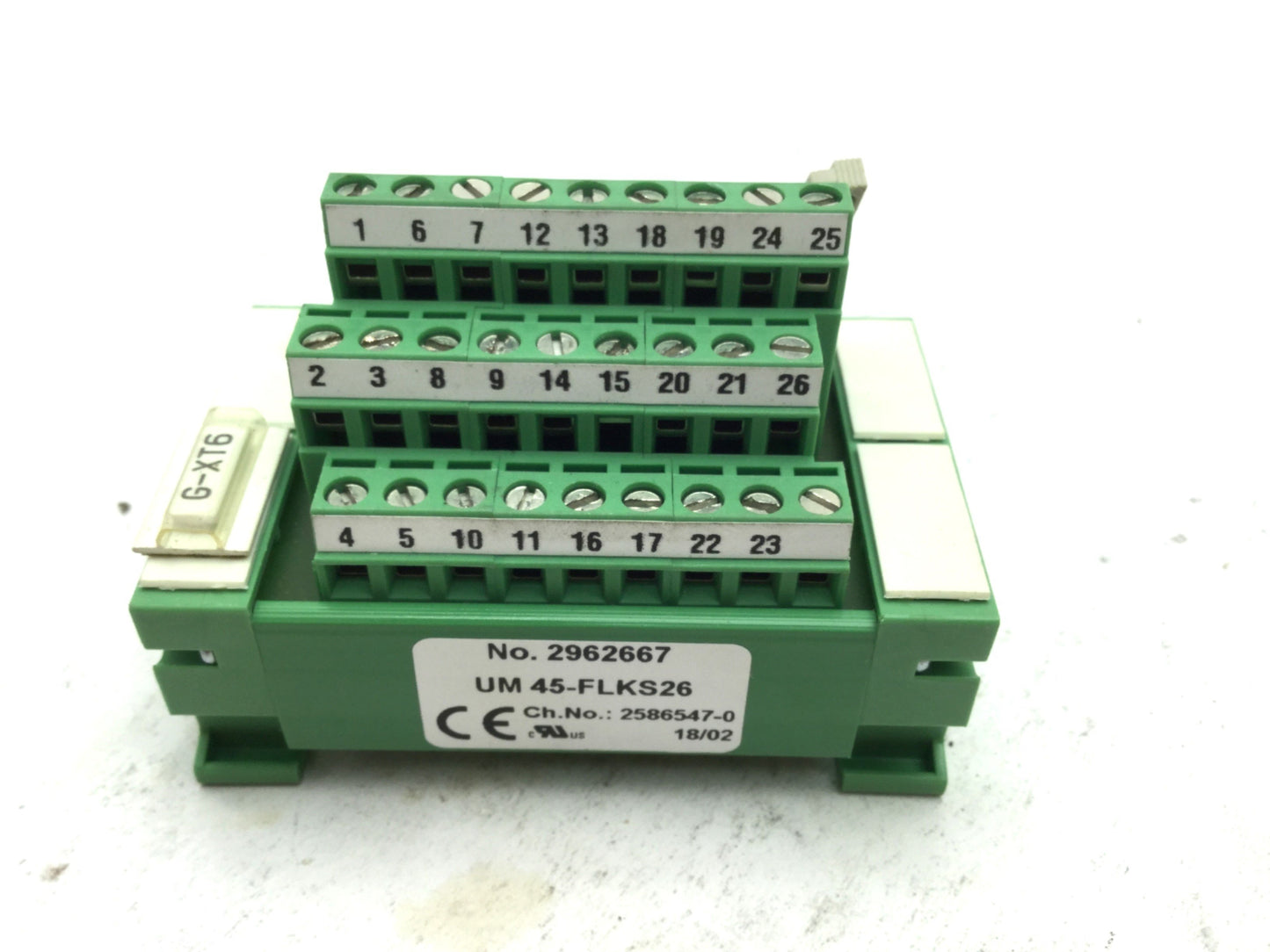 Used Phoenix Contact UM 45-FLKS26 Breakout Board IDC26 26-Pin Male to Screw Terminals