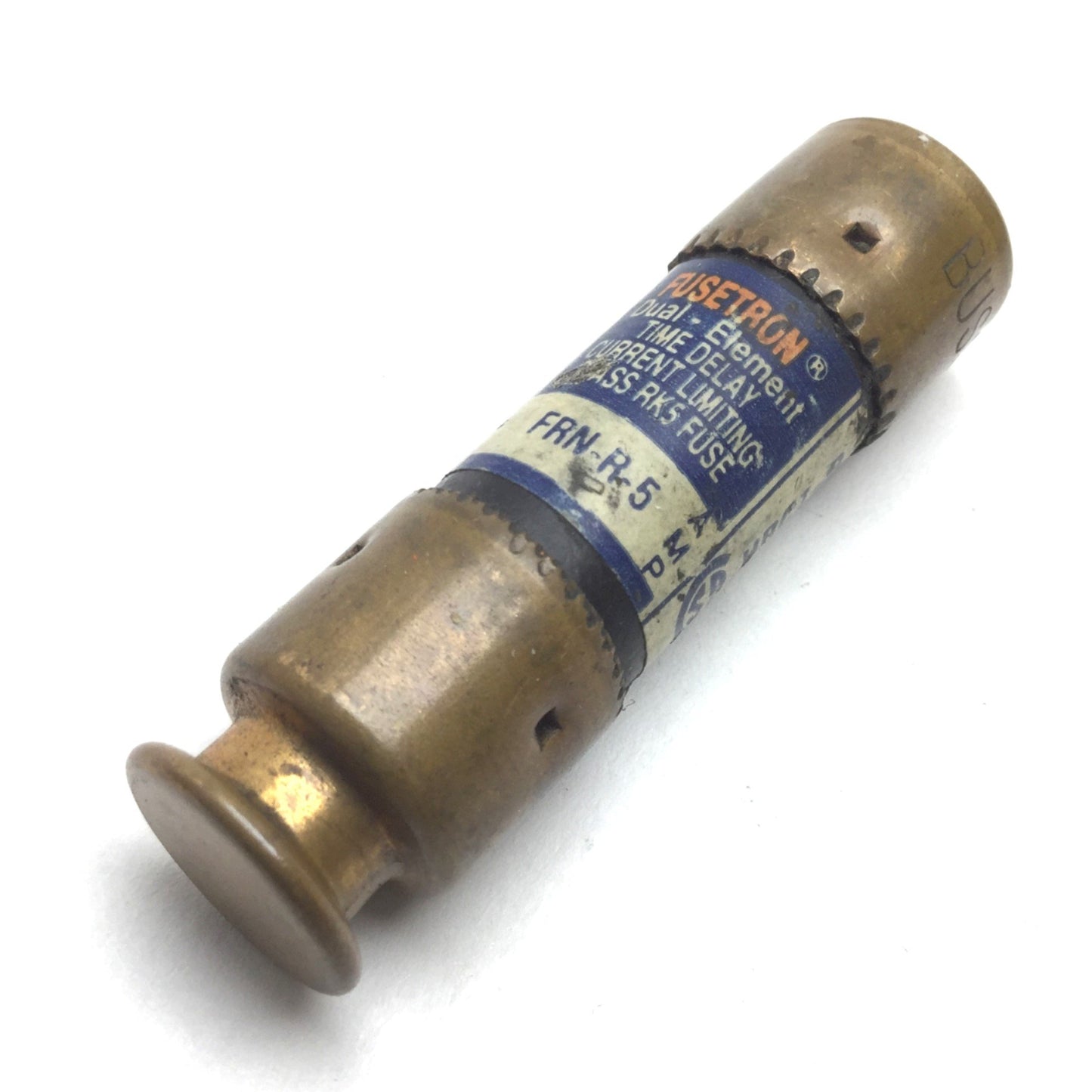 Used Lot of 6 Bussmann FRN-R-5 Fuse Dual Element Time Delay, Rating: 5A 250VAC 125VDC