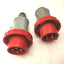 Used Lot of 2 Palazzoli V.45530 Male Connector Plugs 16A, 6H, 3PH+, 380VAC