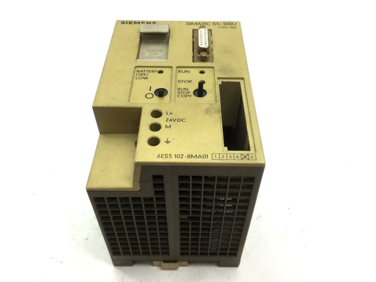 Used Siemens 6ES5 102-8MA01 PLC Interface CPU Compact Controller 24VDC S5-100U
