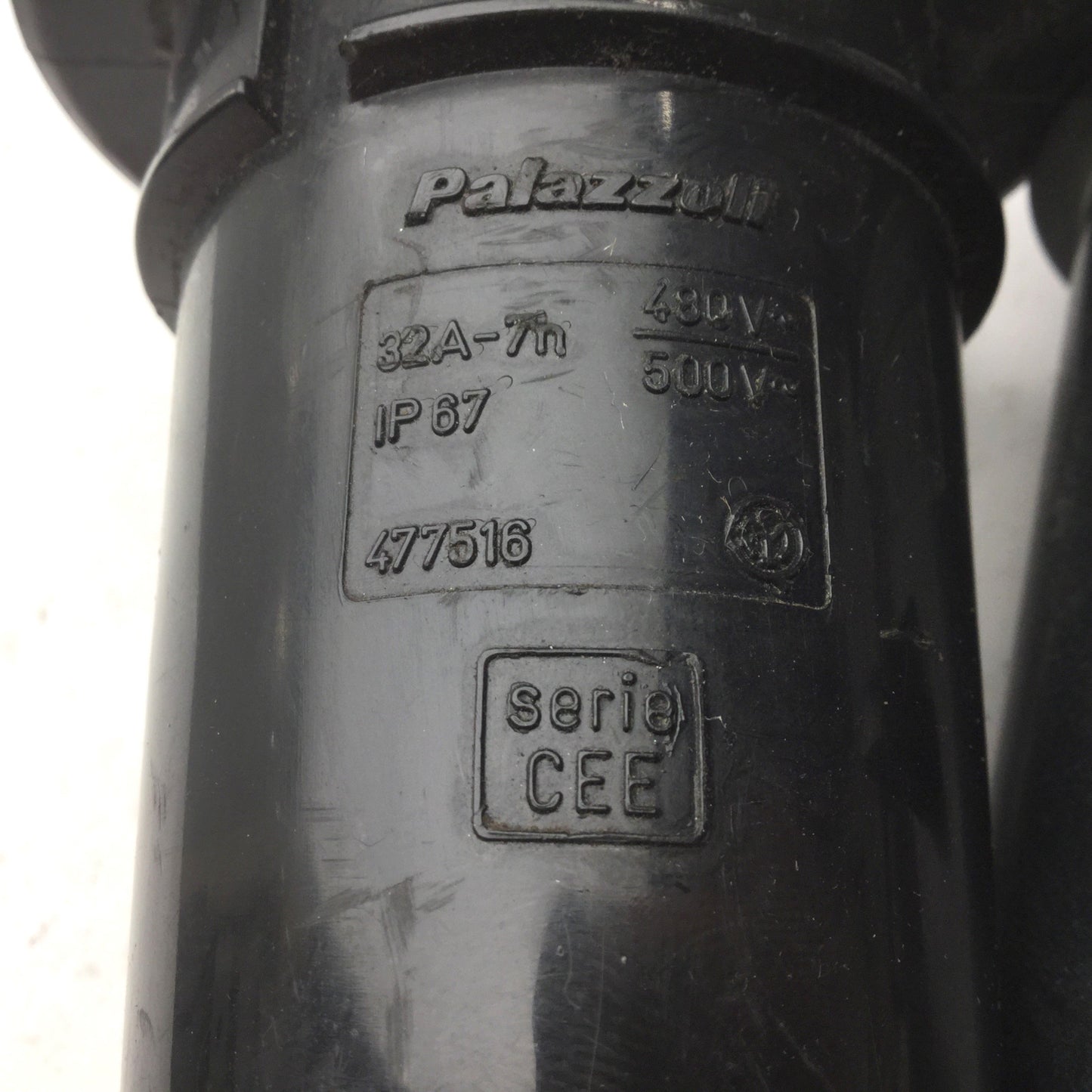 Used Lot of 2 Palazzoli v.45544 Male Connector Plugs, 500VAC, 3 Phase, 16 Amp 7h