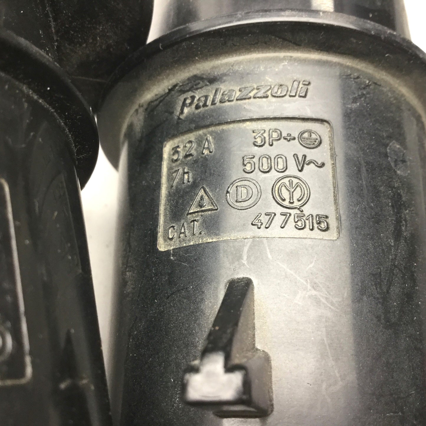 Used Lot of 2 Palazzoli v.45544 Male Connector Plugs, 500VAC, 3 Phase, 16 Amp 7h