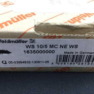 New Lot of 864 Weidmuller WS 10/5 MC NE WS Terminal Block Marker, 6x Sheets of 144