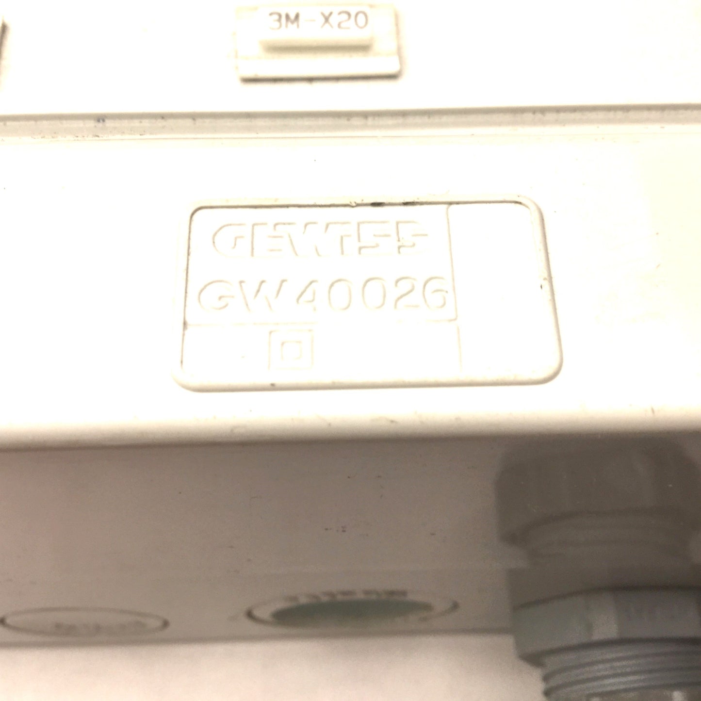 Used Gewiss GW40026 Electrical Enclosure, Dimensions: 7" x 7" x 3.75" *Has Holes*
