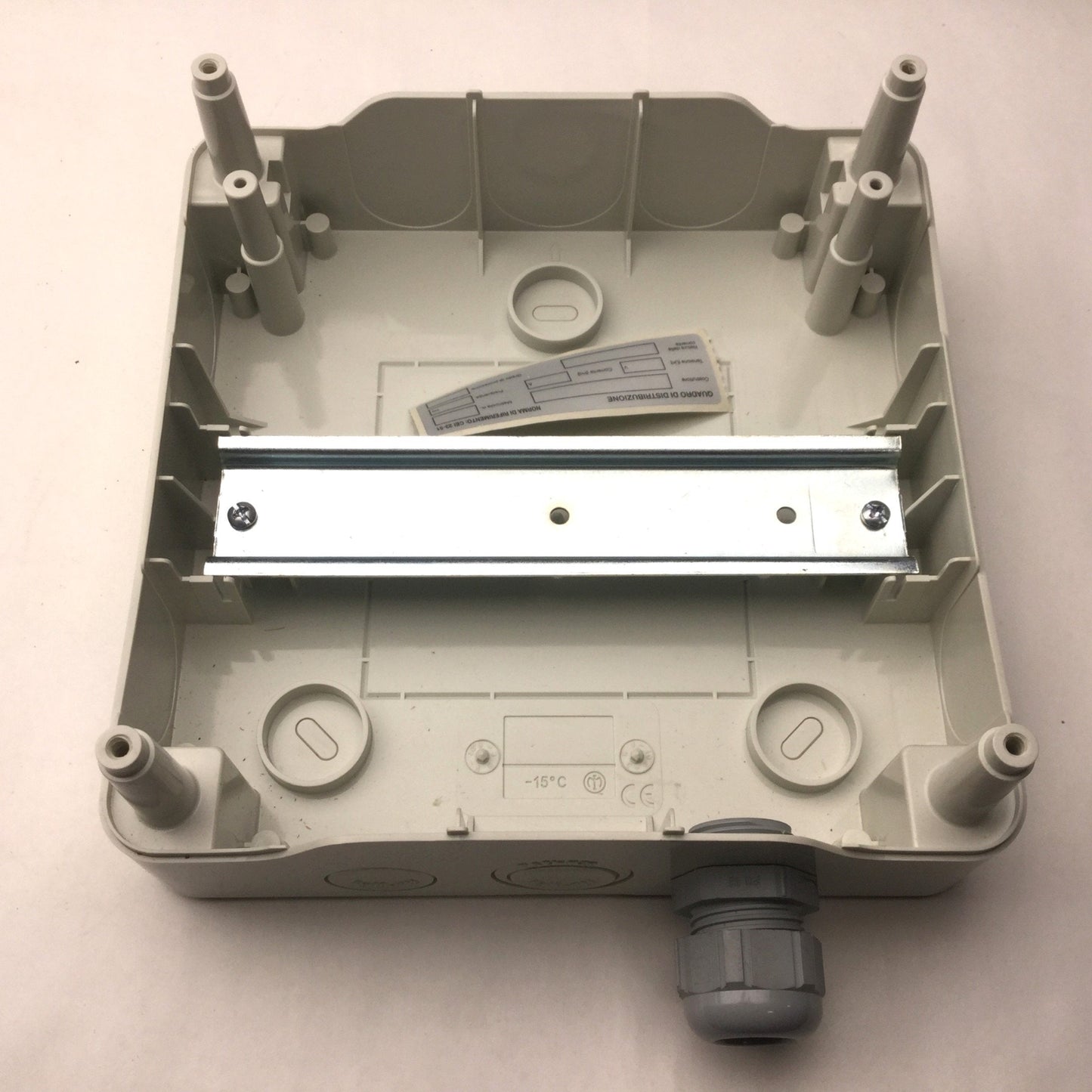 Used Gewiss GW40026 Electrical Enclosure, Dimensions: 7" x 7" x 3.75" *Has Hole*