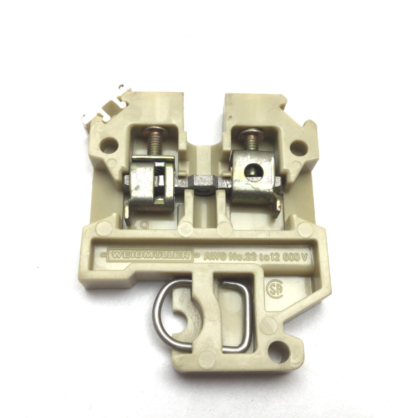 Used Lot of 29 Weidmuller SAK2.5 Terminal Block, Beige, 600V 25A, 22-12AWG