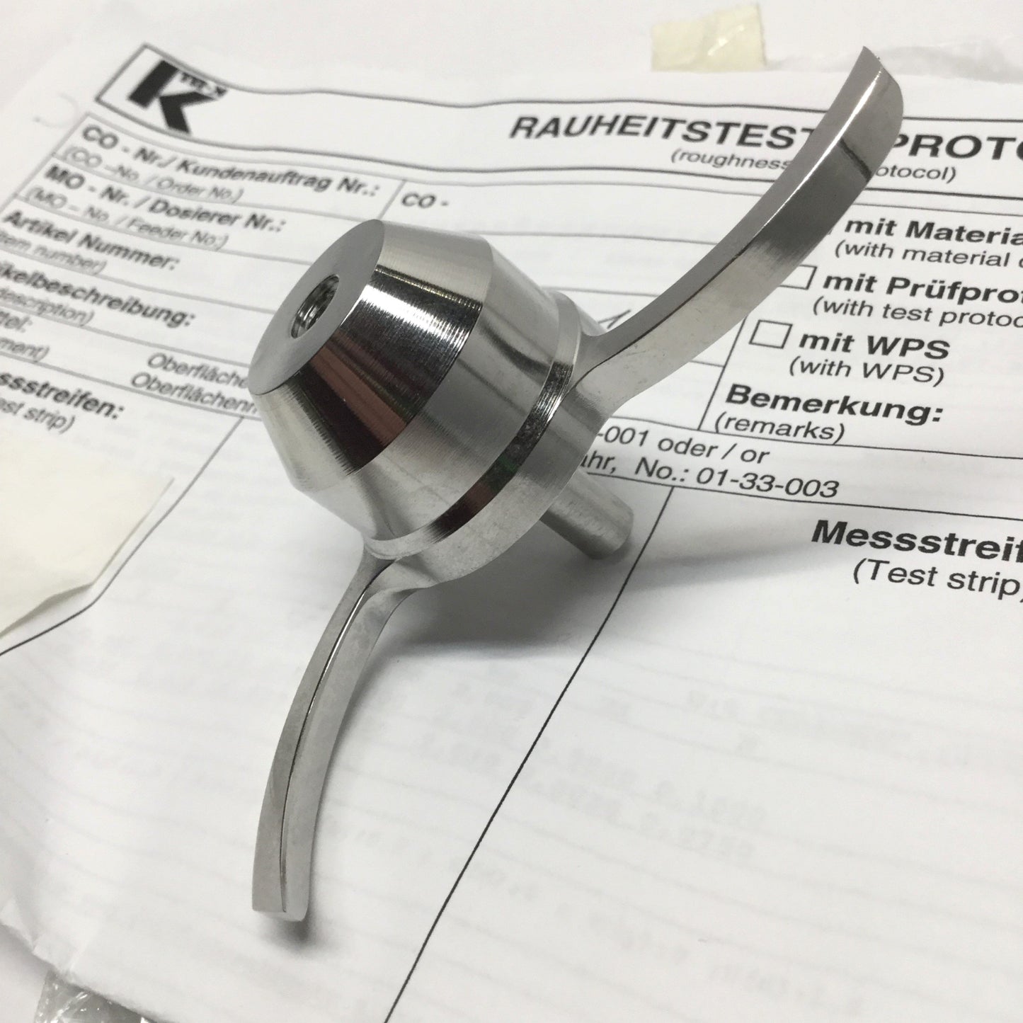 New K-Tron MT12 Twin Screw Micro Feeder System Bottom Rotor Agitator 3-Arm Blade