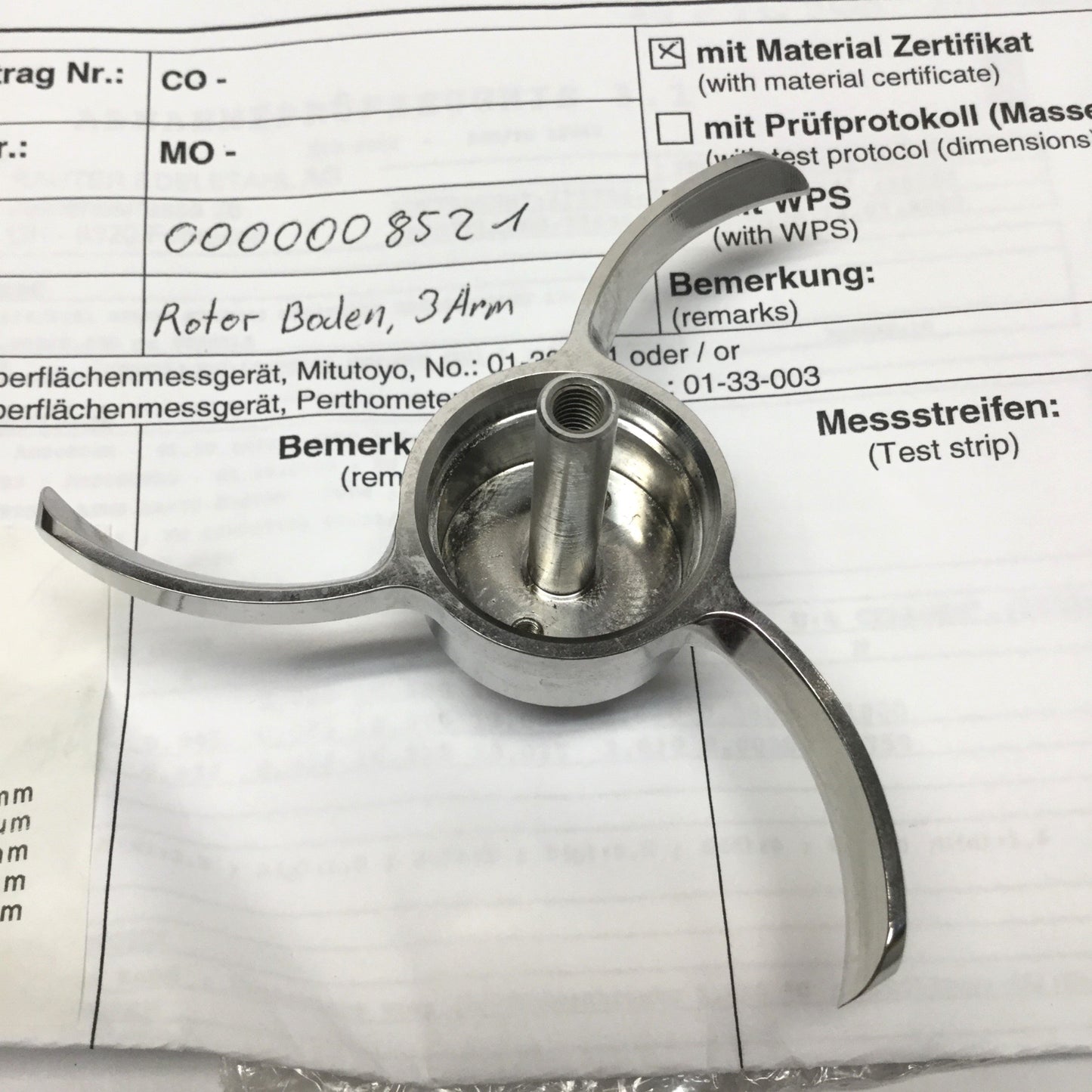 New K-Tron MT12 Twin Screw Micro Feeder System Bottom Rotor Agitator 3-Arm Blade