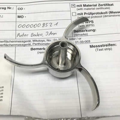 New K-Tron MT12 Twin Screw Micro Feeder System Bottom Rotor Agitator 3-Arm Blade