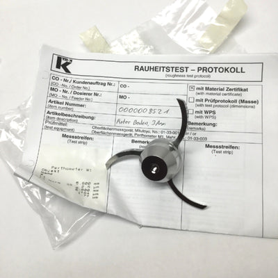 New K-Tron MT12 Twin Screw Micro Feeder System Bottom Rotor Agitator 3-Arm Blade
