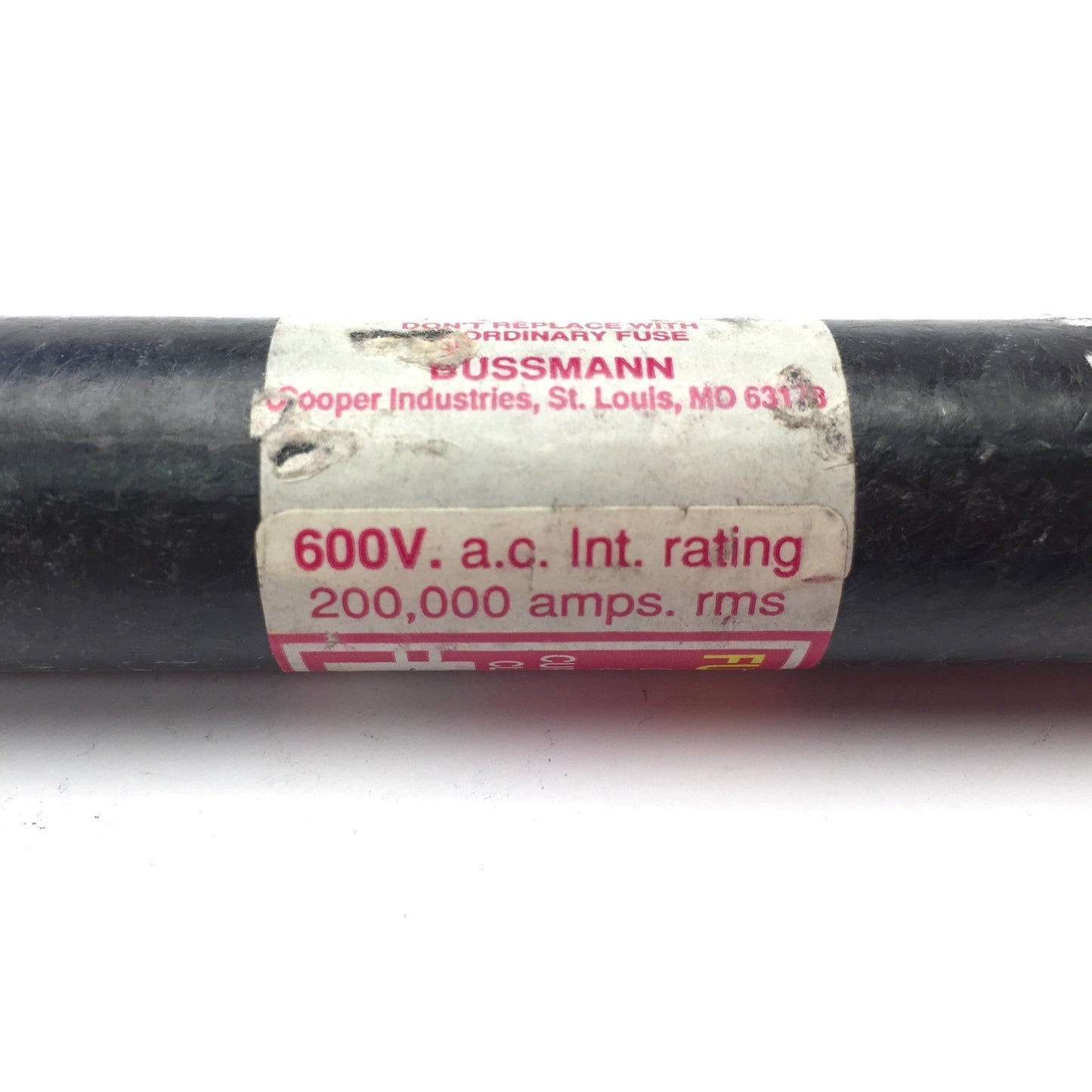 Used Lot of 5 Bussmann FRS-R-5 Fusetron Dual-Element Time Delay Fuse, RK5, 5A 600VAC