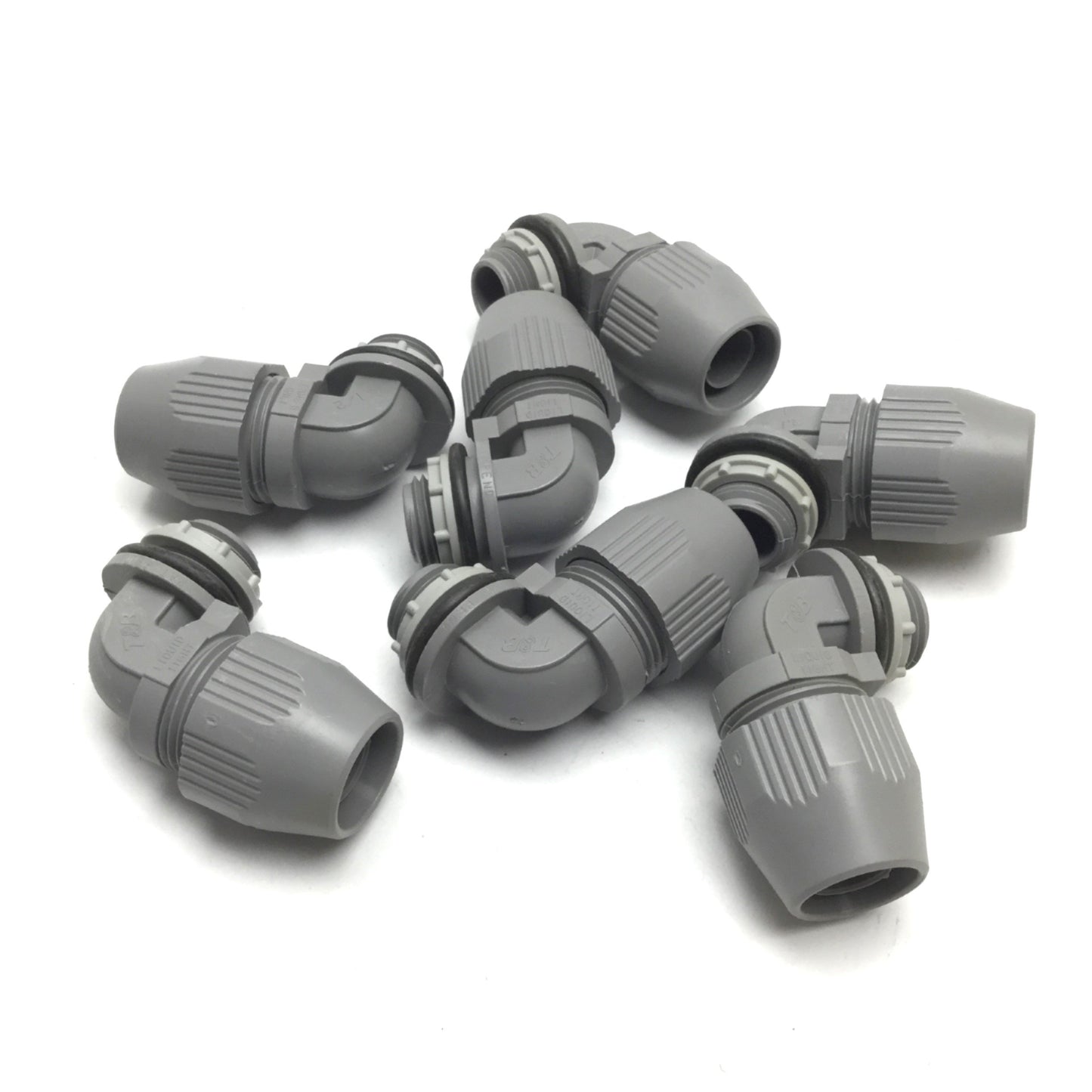 Used Lot of 7 T&B FNMC-B Liquid Tight Fitting 90° Angle Elbow Connector, 1/2" NPT