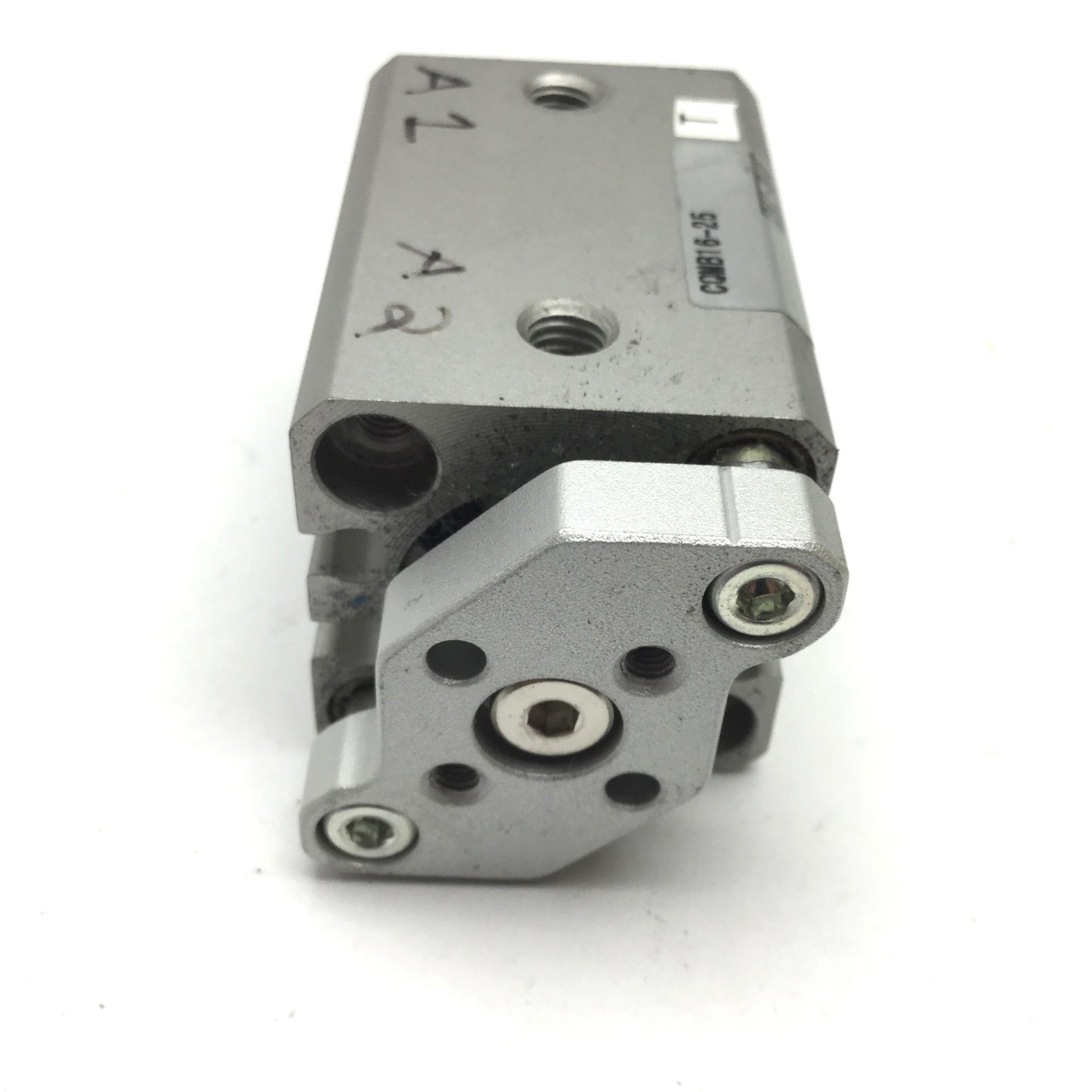 Used SMC CQMB16-25 Compact Cylinder, Bore: 16mm, Stroke: 25mm, 1.0Mpa, M5x0.8