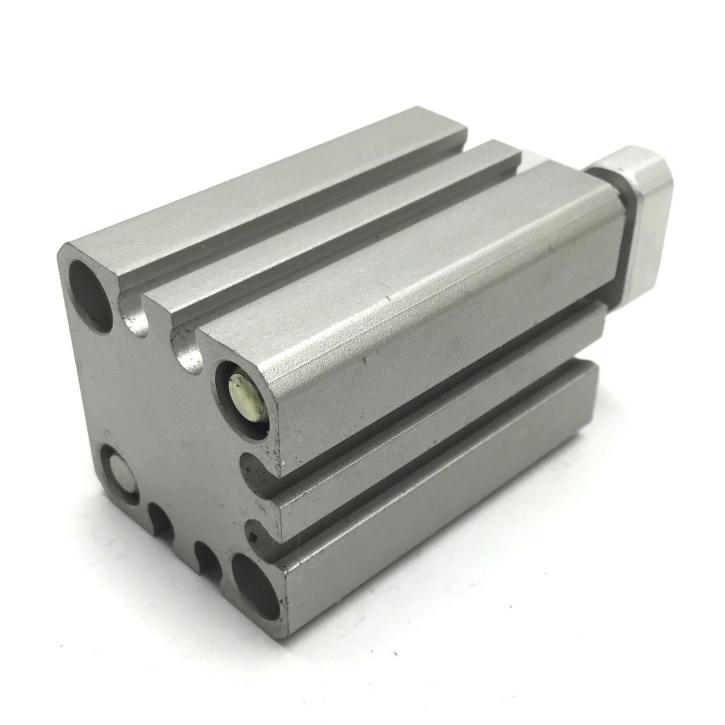 Used SMC CQMB16-25 Compact Cylinder, Bore: 16mm, Stroke: 25mm, 1.0Mpa, M5x0.8