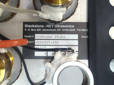 Used Blackstone-NEY 1920-24T Transducer Plate, 24x U1 40/72/104Khz, 20 x 19", SS