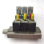 Used Bank of 3 SMC NVK3120 Solenoid Valves 2-Position 5-Way, 24VDC, Pressure: 0.7MPa
