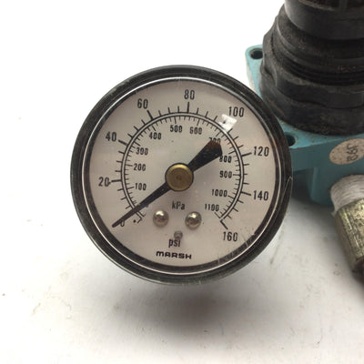 Used Wilkerson R00-01-G00 Pneumatic Pressure Regulators, 1/8" NPT Gauge 160 Psi