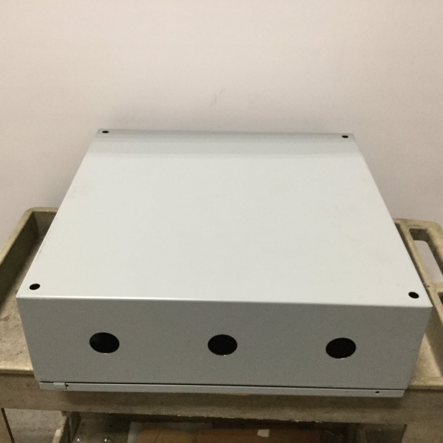 Used Hoffman CSD20206 Electrical Enclosure, Dimensions: 20" x 20" x 6", *Holes*