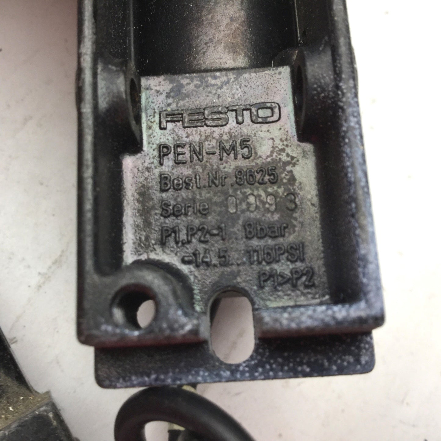 Used Lot of 3 Festo PEN-M5 Pressure Switches, PNP, Voltage: 12...30V, .4A Max