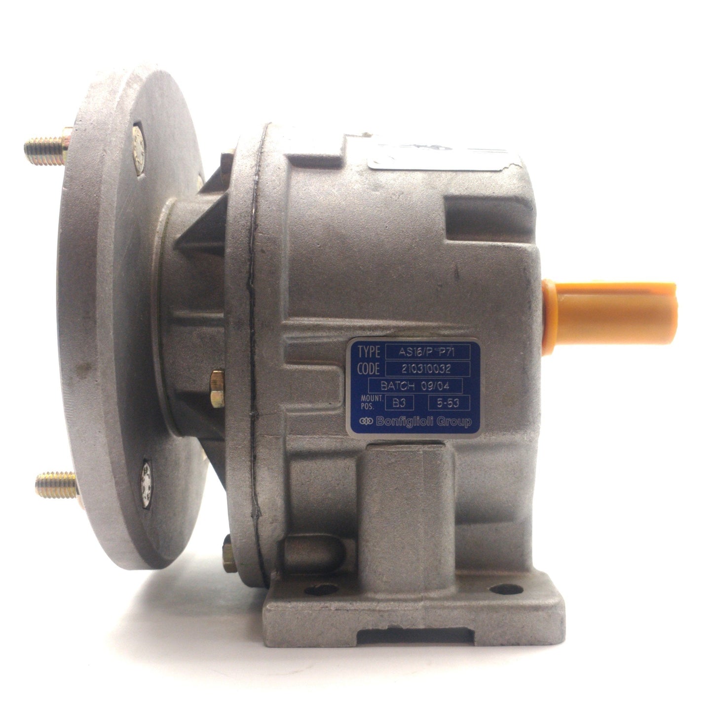 New – Open box Bonfiglioli AS 16/P P71 In-Line Helical Gear Reducer Ratio: 5.53:1, 50Nm, IEC 71