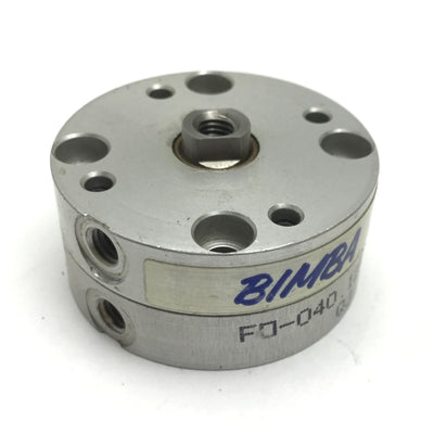 Used Bimba FO-040.125-4R Flat-1 Pneumatic Cylinder, Bore: 3/4", Stroke: 1/8", 10-32