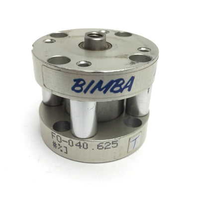 Used Bimba FO-040.625 Flat-1 Pneumatic Cylinder, Bore: 3/4", Stroke: 5/8", 10-32