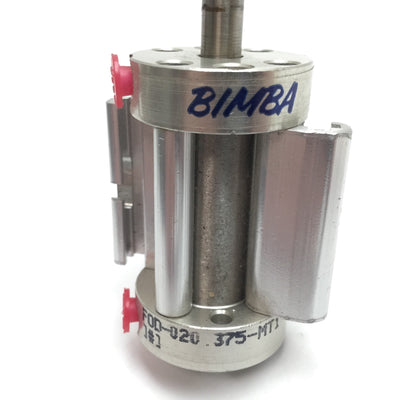 Used Bimba FOD-020.375-MT1 Double Rod Cylinder, Bore: 9/16", Stroke: 3/8", 10-32