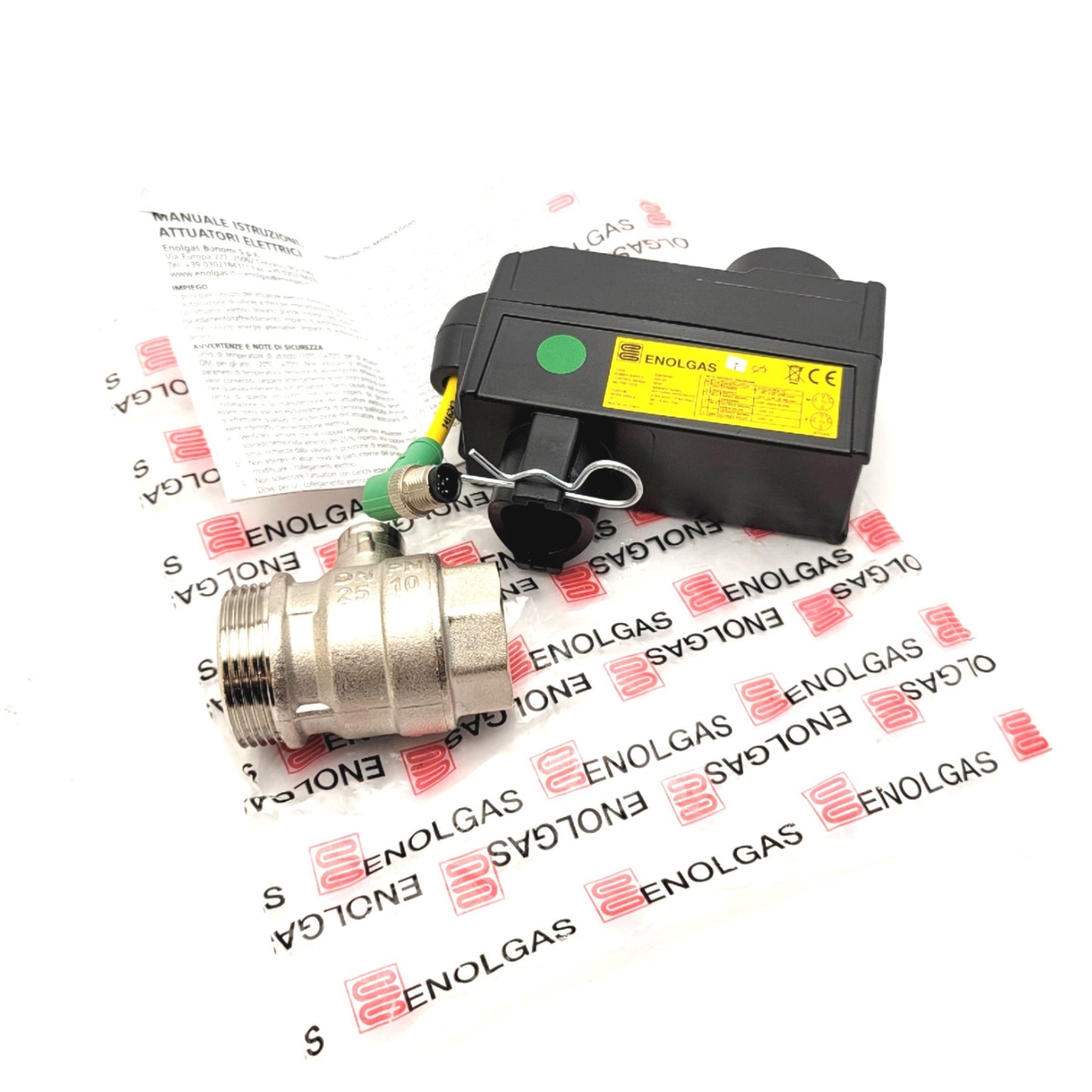 New – Open box ENOLGAS R2876P00 Electrically Actuated Stainless Steel Ball Valve, 24VDC, 1"BSP