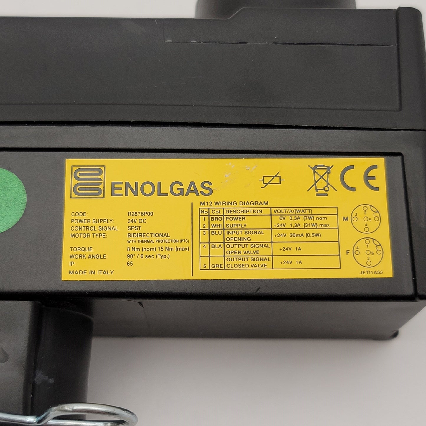 New – Open box ENOLGAS R2876P00 Electrically Actuated Stainless Steel Ball Valve, 24VDC, 1"BSP