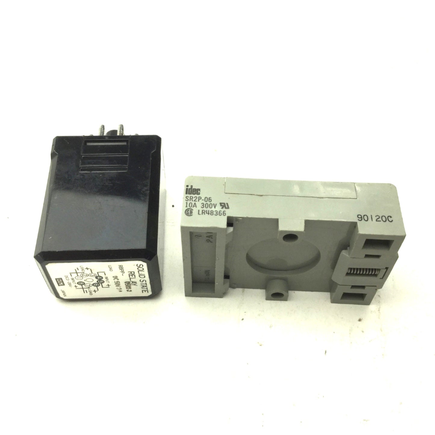 Used Idec RBPP-0502-2 Solid-State Relay, Input: 3-28VDC, Load: 50VDC 2A, With Base
